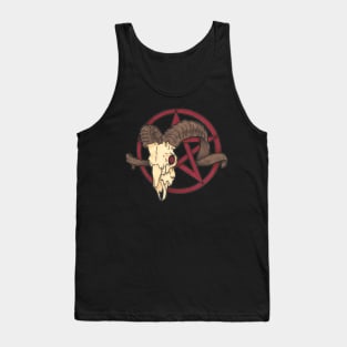 skull and pentagram Tank Top